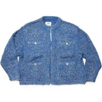 【doublet/ダブレット】TWEED KNIT CARDIGAN【L.BLUE】