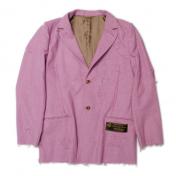 【doublet/ダブレット】RECYCLE WOOL DAMAGED JACKET【PINK】