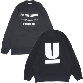 【UNDERCOVER PRE-アンダーカバー】リバーシブルラグランスウェット FOR FIVE COLOURS/U【BLK】