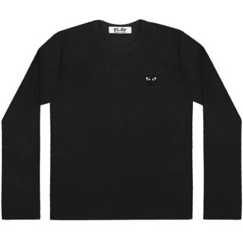 【PLAY COMME des GARCONS】L/S T-SHIRT BLACK EMBLEM BLACK HEART【BLK】