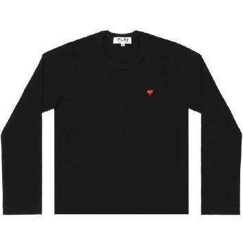 【PLAY COMME des GARCONS】L/S T-SHIRT SMALL RED EMBLEM【BLK】