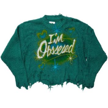 【doublet/ダブレット】AIRBRUSH RECYCLED COTTON PULLOVER【GRN】