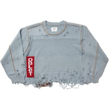 【doublet/ダブレット】RECYCLE DENIM YARN PULLOVER【INDG】