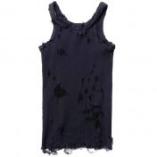【doublet/ダブレット】DESTROYED TANK TOP【BLK】