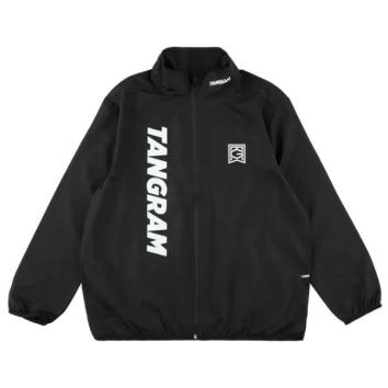 【TANGRAM-タングラム】VERTICAL SLANT LOGO RIP-STOP JACKET【BLK】