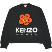 【KENZO-ケンゾー】'BOKE FLOWER' コットンニット【BLK】