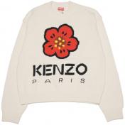 【KENZO-ケンゾー】'BOKE FLOWER' コットンニット【O.WHT】