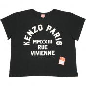 【KENZO-ケンゾー】'RUE VIVIENNE' ボクシーTシャツ【BLK】