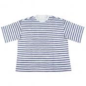 【UNUSED-アンユーズド】Short sleeve border t-shirt【L.GRAY×PURPLE】