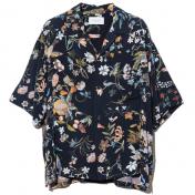 【UNUSED-アンユーズド】Flower print short sleeve shirt【Museo Del Prado】【BLK】