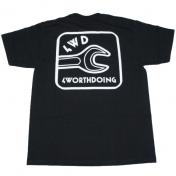 【4WD-4WORTHDOING-】WRENCHED TEE【BLK】