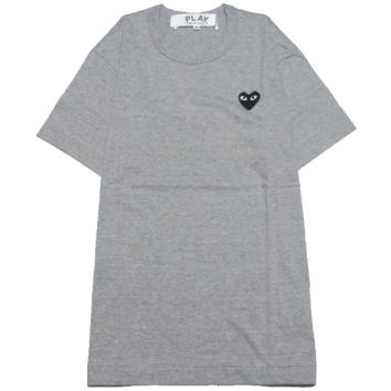 【PLAY COMME des GARCONS】胸ワンポイント T-SHIRT BLACK EMBLEM BLACK HEART【GRY】