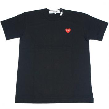 【PLAY COMME des GARCONS】胸ワンポイント T-SHIRT RED EMBLEM RED HEART【BLK】