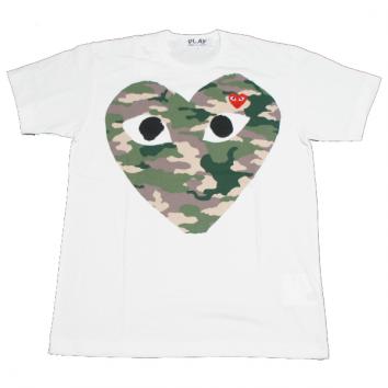 【PLAY COMME des GARCONS】PLAY CAMOUFLAGE HEART T-SHIRT