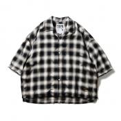 【TIGHTBOOTHPRODUCTION-タイトブースプロダクション】OMBRE ROLL UP SHIRT【BLK】