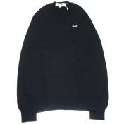 【PLAY COMME des GARCONS】PLAY V-NECK PULLOVER BLACK HEART【BLK】