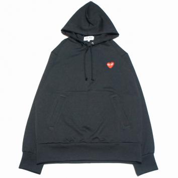 【PLAY COMME des GARCONS】【MEN】PLAY HOODED SWEATSHIRT RED HEART【BLK】