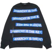 【UNDERCOVER-アンダーカバー】裏起毛ウラケ片ZIPPK プルオーバー ANARCHYISTHEKEY【BLK】