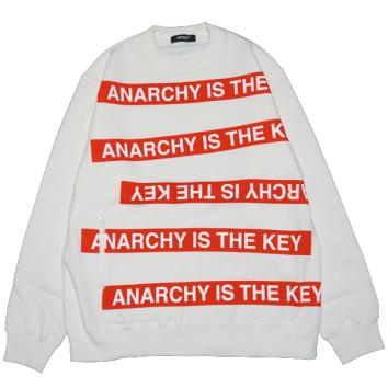 【UNDERCOVER-アンダーカバー】裏起毛ウラケ片ZIPPK プルオーバー ANARCHYISTHEKEY【O.WHT】