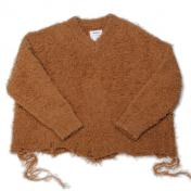 【doublet/ダブレット】ANIMAL FUR CUT OFF PULLOVER【CAMEL】