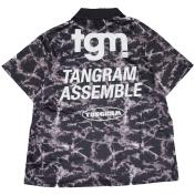 【TANGRAM-タングラム】TIE-DYE TURF POLO SHIRTS【BLK】