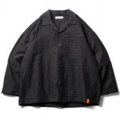 【TIGHTBOOTHPRODUCTION-タイトブースプロダクション】T JACQUARD ROLL UP SHIRT【BLK】
