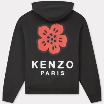 【KENZO-ケンゾー】'BOKE FLOWER' オーバーサイズ エンブロイダリー フーディー【BLK】