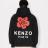 【KENZO-ケンゾー】'BOKE FLOWER' オーバーサイズ エンブロイダリー フーディー【BLK】