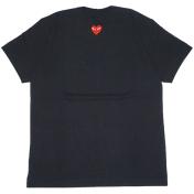 【PLAY COMME des GARCONS】 T-SHIRT RED EMBLEM BACK RED HEART【BLK】