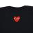 【PLAY COMME des GARCONS】 T-SHIRT RED EMBLEM BACK RED HEART【BLK】