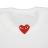 PLAY COMME des GARCONS】 T-SHIRT RED EMBLEM BACK RED HEART【WHT】