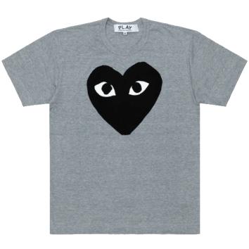 【PLAY COMME des GARCONS】T-SHIRT LOGO PRINT BLACK HEART【GRY】