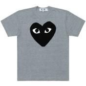 【PLAY COMME des GARCONS】T-SHIRT LOGO PRINT BLACK HEART【GRY】