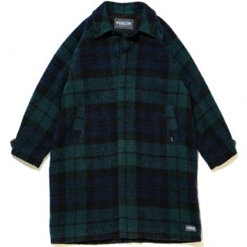 【DELUXE-デラックス】DELUXE × PENDLETON CHECKED COAT【BLK×GRN】