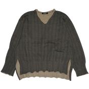 【UNDERCOVER-アンダーカバー】【Lady's】転写プリント裏毛裾タックVネックPO へリンボン【BRW BASE】【販売方法指定商品】