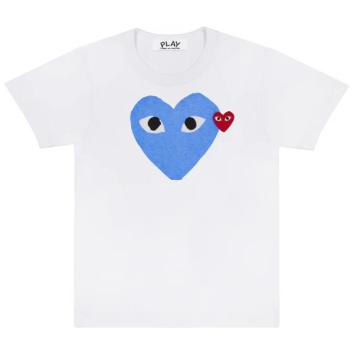 【PLAY COMME des GARCONS】T-SHIRT RED EMBLEM RED HEART【BLUE】