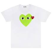 【PLAY COMME des GARCONS】T-SHIRT RED EMBLEM RED HEART【GREEN】