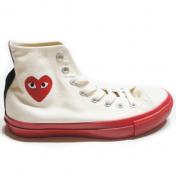 【PLAY COMME des GARCONS】PLAY×CONVERSE CHUCK TAYLOR RED SOLE HI【WHT】