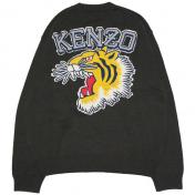 【KENZO-ケンゾー】Tiger Varsity Intarsia Crew Jumper 【D.KHAKI】
