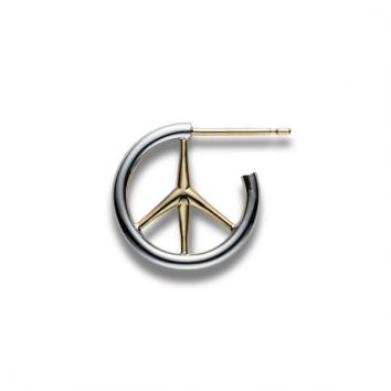 【CAREERING×MIDNIGHTCOWBOY】PEACE 18G(片耳用)【WHITE,GOLD】