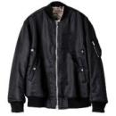 【TheSoloist-ソロイスト】faux fur lining flight jacket.【BLK×GRY】