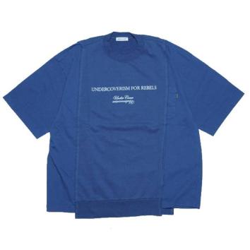【UNDERCOVER PRE-アンダーカバー プレ】TEE/スウェットmix半袖CS UISM FOR REBELS【G.BLUE】