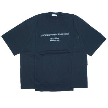【UNDERCOVER PRE-アンダーカバー プレ】TEE/スウェットmix半袖CS UISM FOR REBELS【BLK】