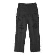 【doublet/ダブレット】RECYCLE WOOL DAMAGED TROUSERS【BLK】