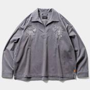【TIGHTBOOTHPRODUCTION-タイトブースプロダクション】FLANNEL SKIPPER SHIRT (TIGHTBOOTH x DELUXE)【GRY】