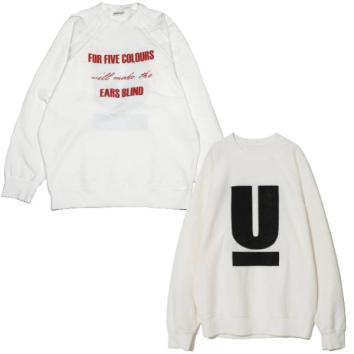 【UNDERCOVER PRE-アンダーカバー プレ】リバーシブルラグランスウェット FOR FIVE COLOURS/U【WHT】