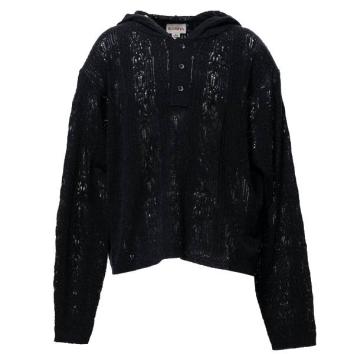 【KAMIYA-カミヤ】Silk Lace Knit Hoodie