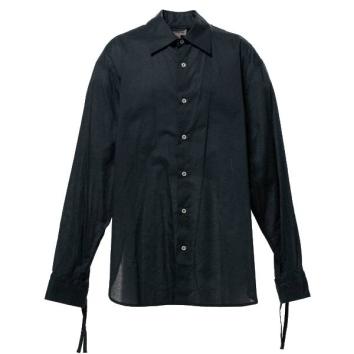 【KAMIYA-カミヤ】Drawstring Cuff Shirt【BLK】