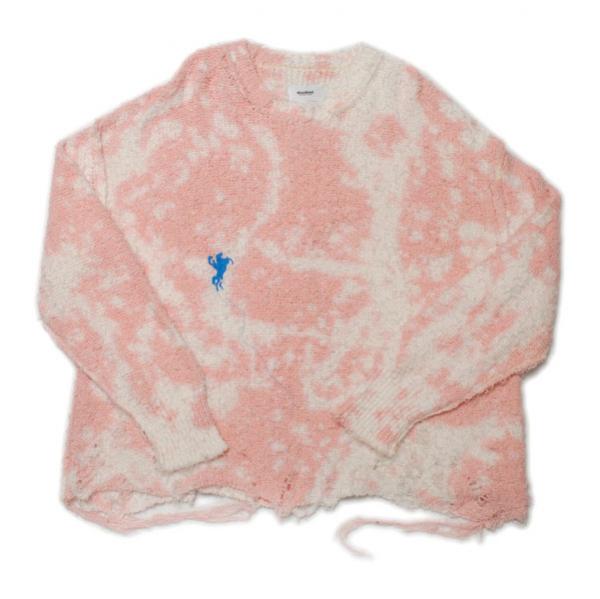 doublet RECYCLE COTTON BLEACHED PULLOVER - ニット/セーター