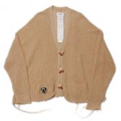 【doublet/ダブレット】WOOD YARN CARDIGAN【NATURAL】